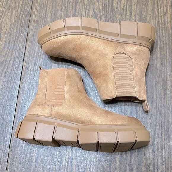 BP Platform Chelsea Boots Lug Sole Chunky Ankle Booties - Picture 5 of 8